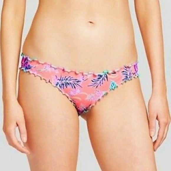 Shade & Shore Women's Shore Bikini Set Firey Coral Tropical 36 DD and Medium - Picture 4 of 10